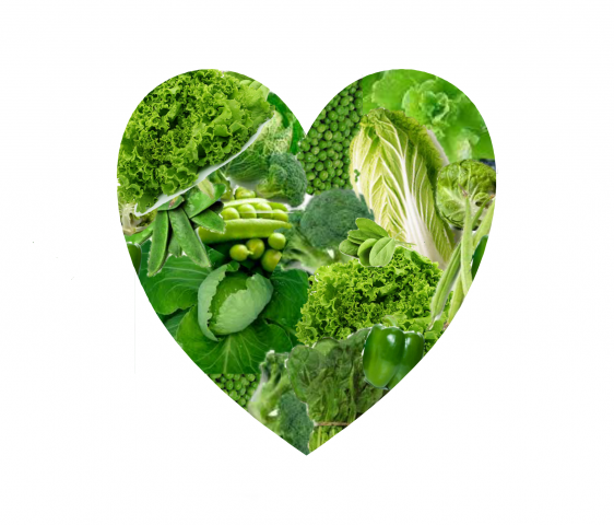 Green vegetable heart